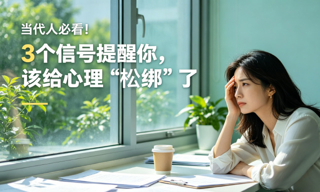 当代人必看！3个信号提醒你，该给心理“松绑”了